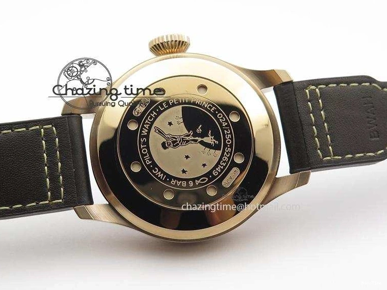 MIROTIME 0705 Big Pilot IW500909 RG ZF 1:1 Best Edition Le Petit Prince On Brown Leather Strap A Breathable 7293